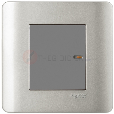 Bộ công tắc đơn 1 chiều 16A màu xám  Zencelo - Schneider (E8431_1_SA_G19)