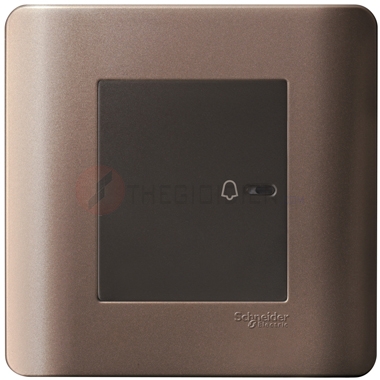 Bộ công tắc chuông 10A màu đồng Zencelo - Schneider (E8431BP1_SZ_G19)