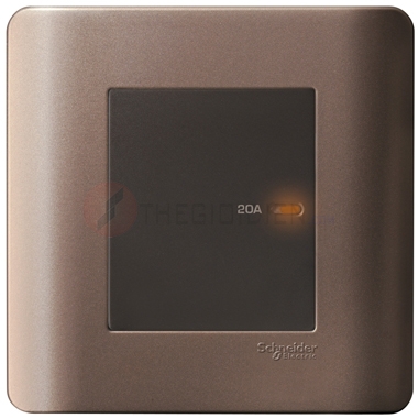 Bộ công tắc đơn 2 cực 20A màu đồng Zencelo - Schneider (E8431D20_SZ_G19)