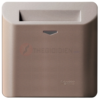 Bộ công tắc chìa khóa thẻ màu đồng Zencelo - Schneider (E8431EKT_SZ)