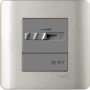 Bộ công tắc điều chỉnh tốc độ quạt màu xám Zencelo - Schneider (E8431SPF_SA)