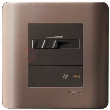 Bộ công tắc điều chỉnh tốc độ quạt màu đồng Zencelo - Schneider (E8431SPF_SZ)