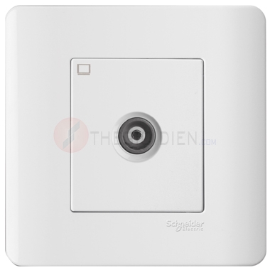 Bộ ổ cắm tivi đơn màu trắng Zencelo - Schneider (E8431TVS_G19)