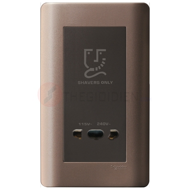 Bộ ổ cắm dao cạo râu màu đồng Zencelo - Schneider (E84T727V_SZ)