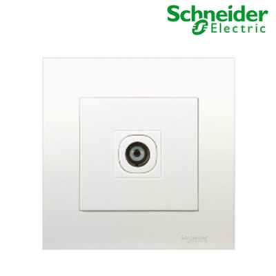 Bộ ổ cắm tivi đơn Vivace màu trắng Schneider (KB31TV_WE)