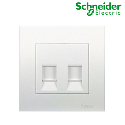 Bộ ổ cắm mạng cat6 đôi Vivace màu trắng Schneider (KB32RJ6)