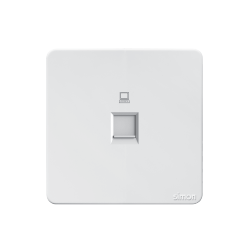 Bộ ổ cắm mạng đơn CAT6 màu trắng K3 Simon (575218)