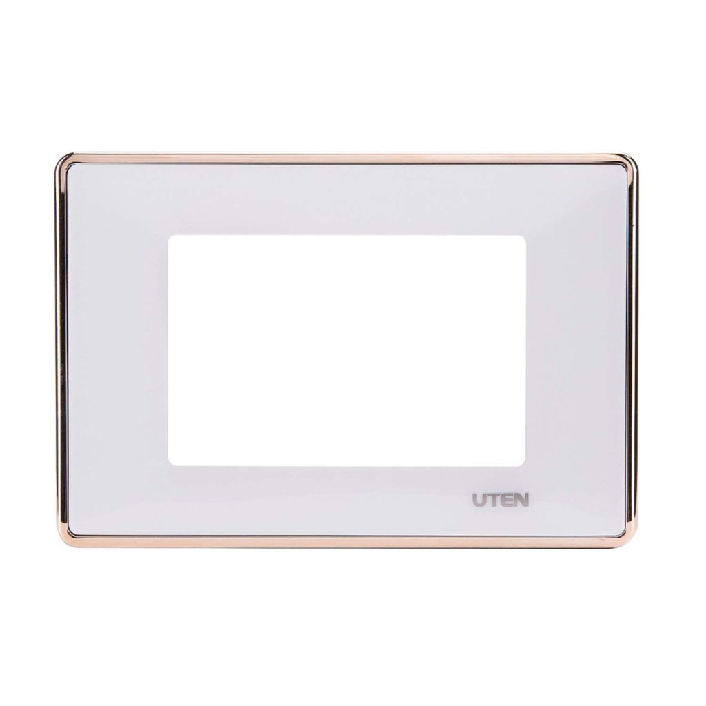 Mặt 3 thiết bị cỡ S viền vàng Uten Q120D-PM3