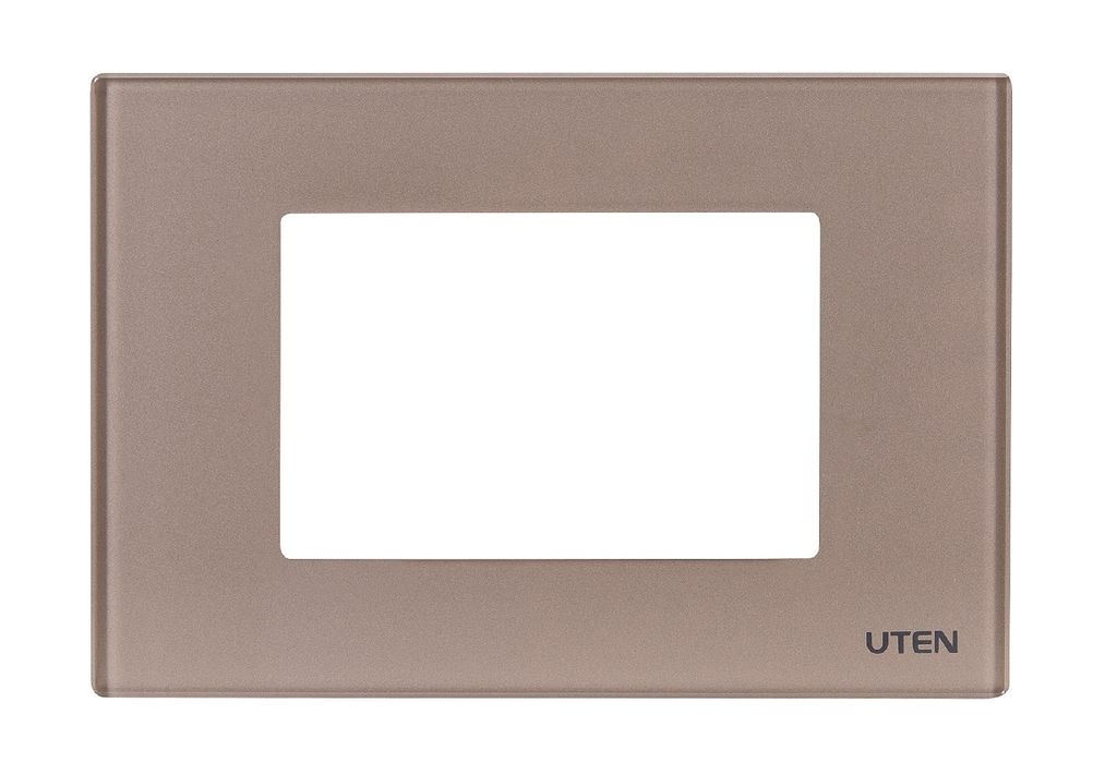 Mặt kính 3 thiết bị màu vàng Uten Q120E-PM3