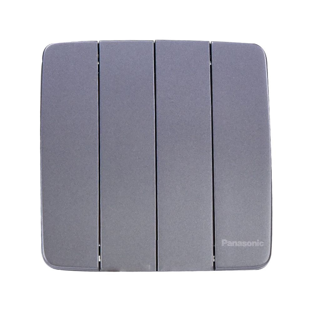 Bộ công tắc bốn 1 chiều Minerva màu xám ánh kim Panasonic (WMT507MYH-VN)