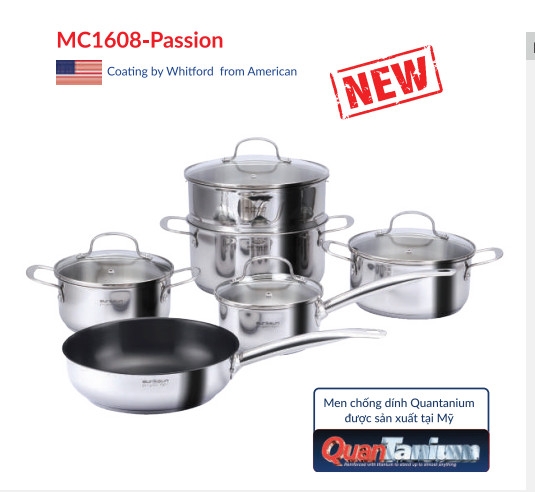 Bộ nồi inox Eurosun MC1608-Passion