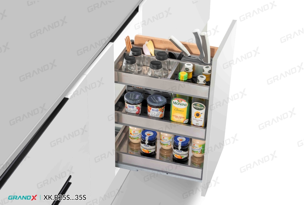 Giá Đựng Chai Lọ, Gia Vị, Dao Thớt GrandX XK.B30S
