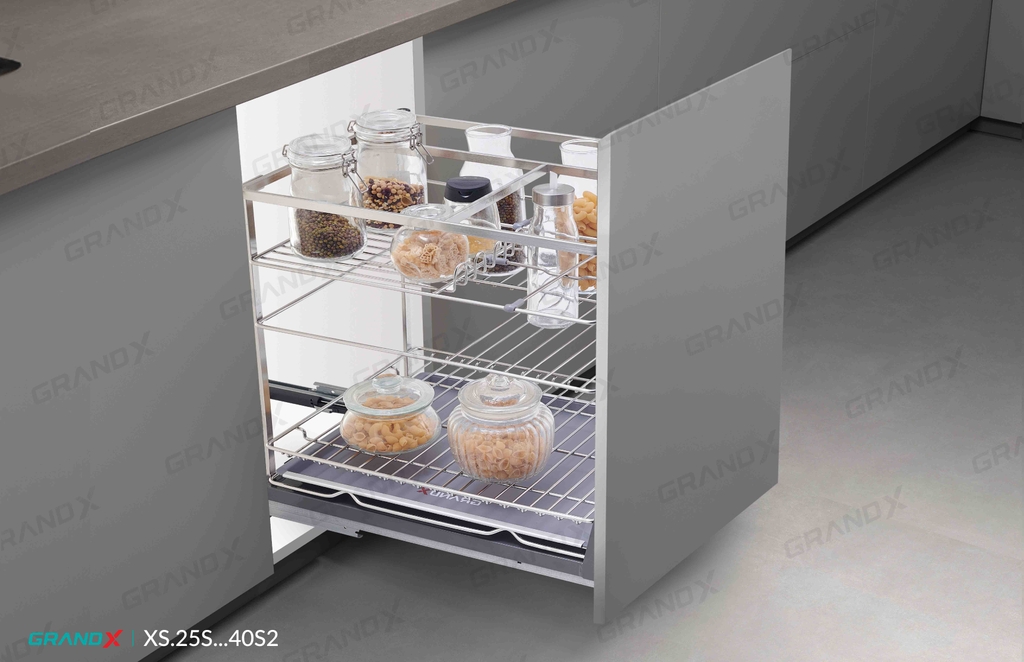 Giá Đựng Chai Lọ Gia Vị Nan Dẹt GrandX XS.35S