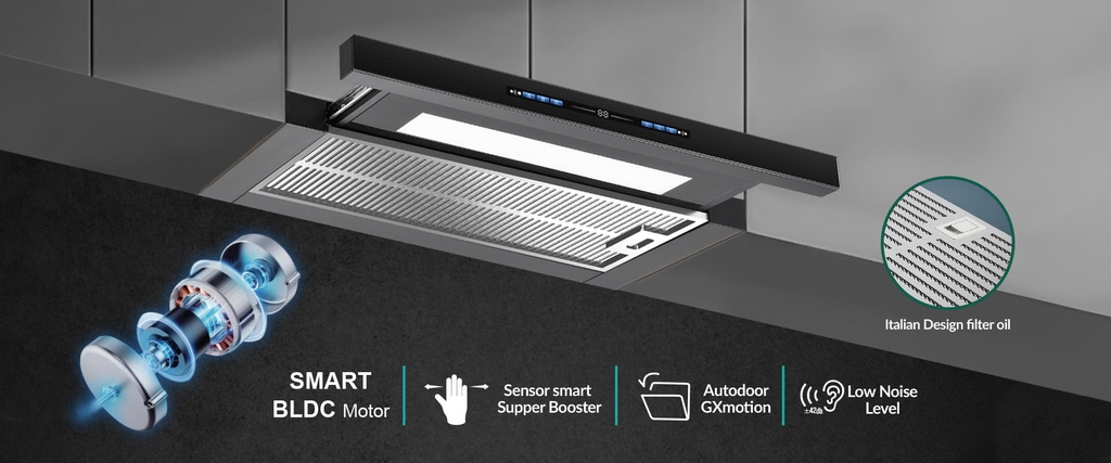 Máy Hút Mùi âm Tủ GRANDX GX H70F85G