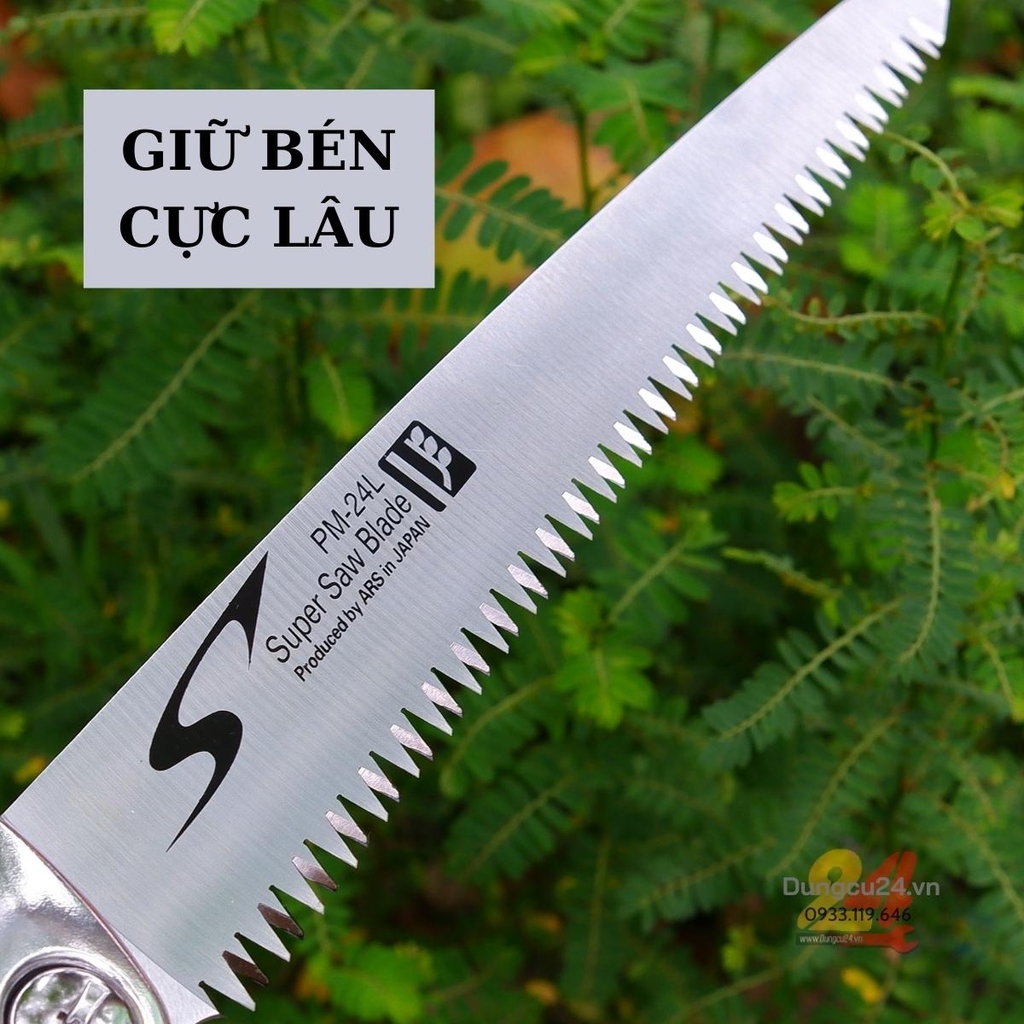 Cưa gấp cắt cành cây làm vườn ARS PM-24L lưỡi dài 240mm