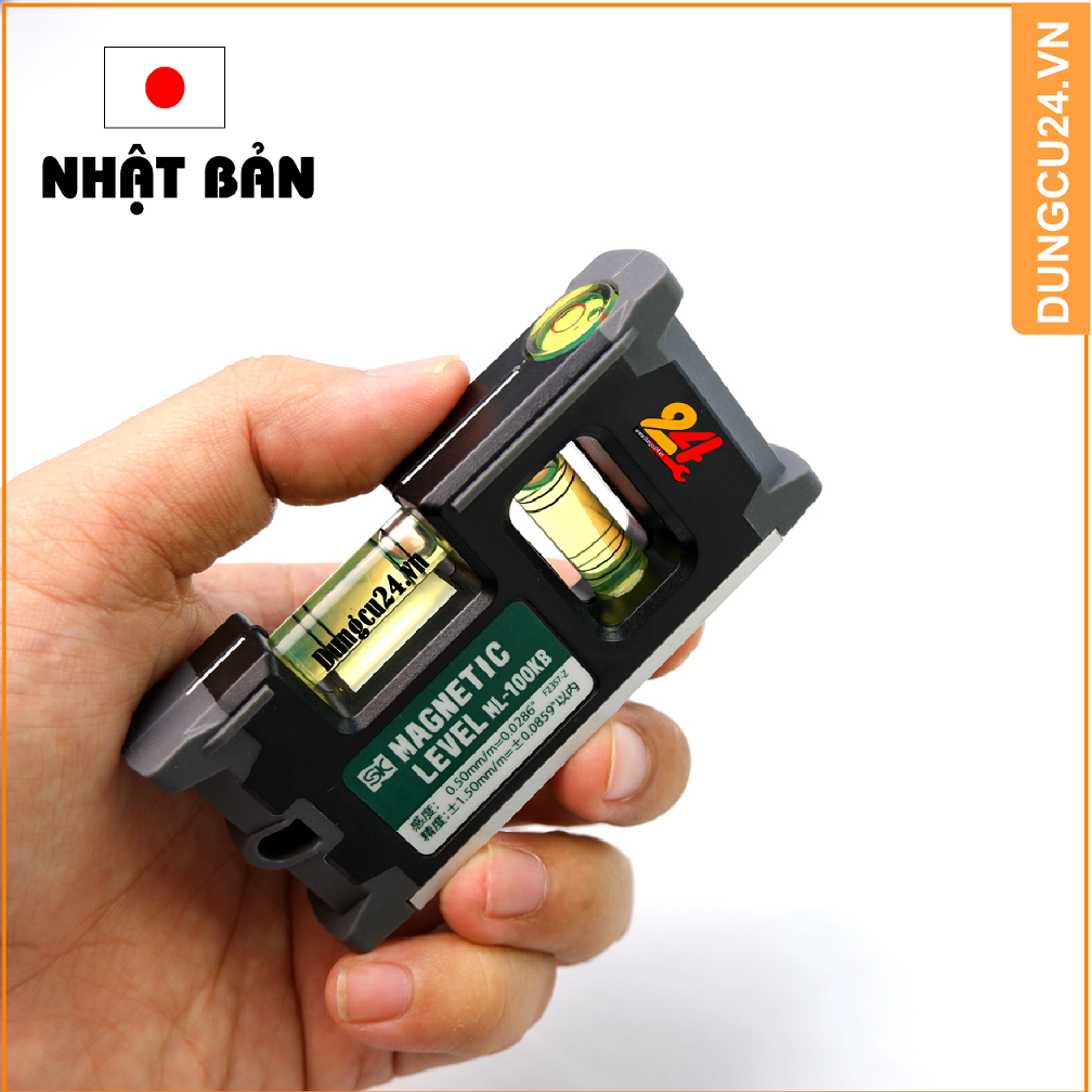 thước thủy bỏ túi NIIGATA 10cm ML-100KB Nhật Bản