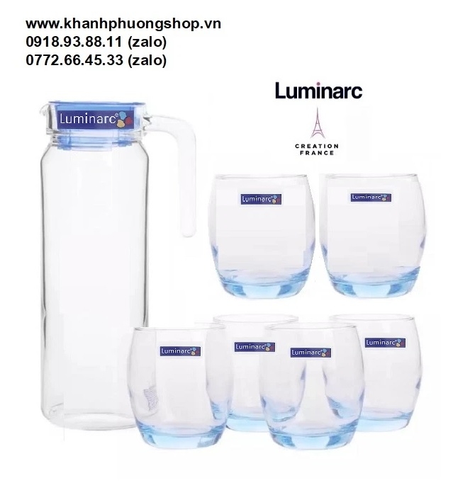 bộ bình và ly thủy tinh uống nước Luminarc - bộ bình và ly thủy tinh uống nước