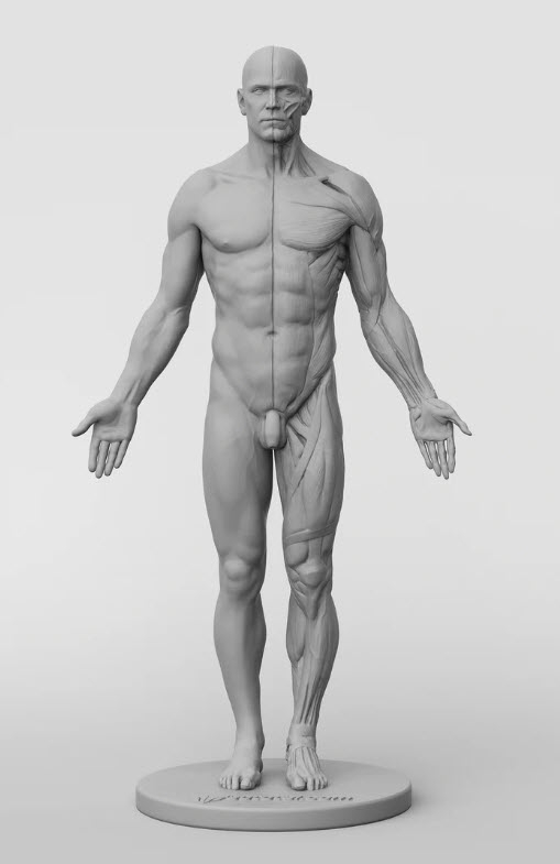 3dtotal Anatomy: male half