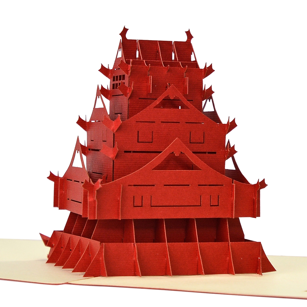 thiệp 3D đền thờ