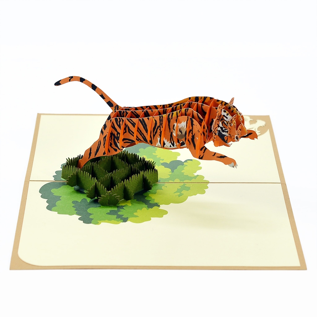thiệp 3D hình con hổ