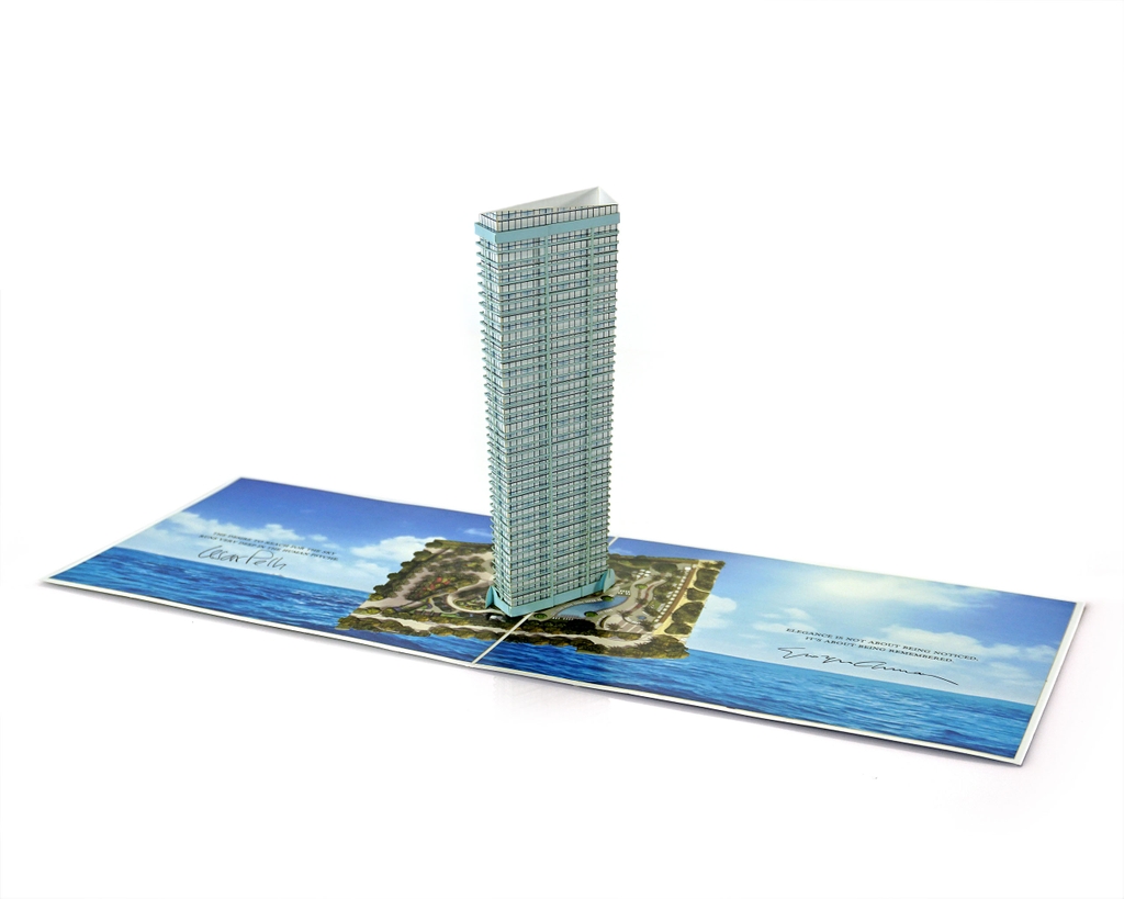 Thiệp 3D tòa tháp Aramni Case
