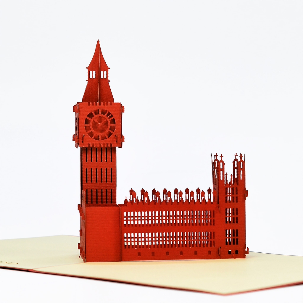 Thiệp nổi 3D đồng hồ Big Ben, Big Ben Clock