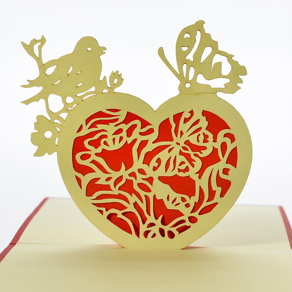 Thiệp nổi 3D pop-up quà tặng tình yêu