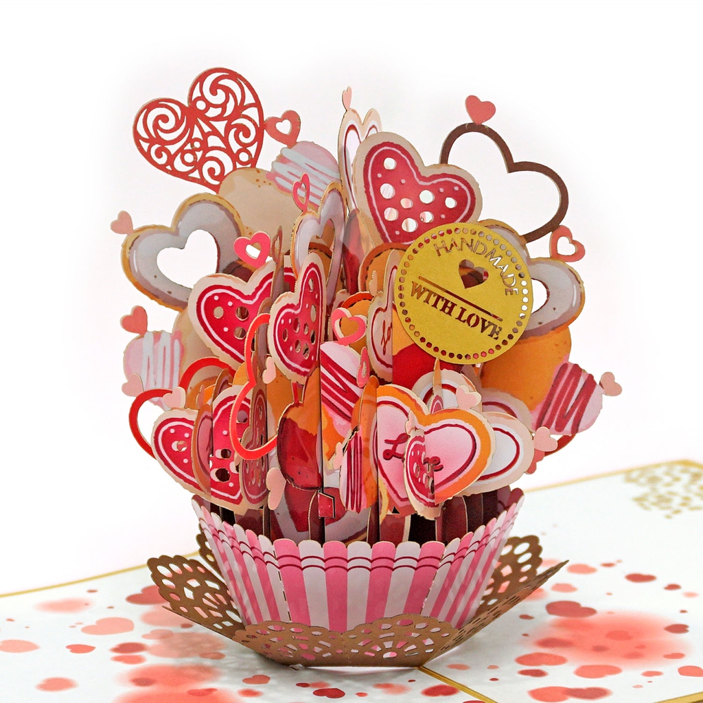 mẫu thiệp 3D Valentine đẹp lãng mạn