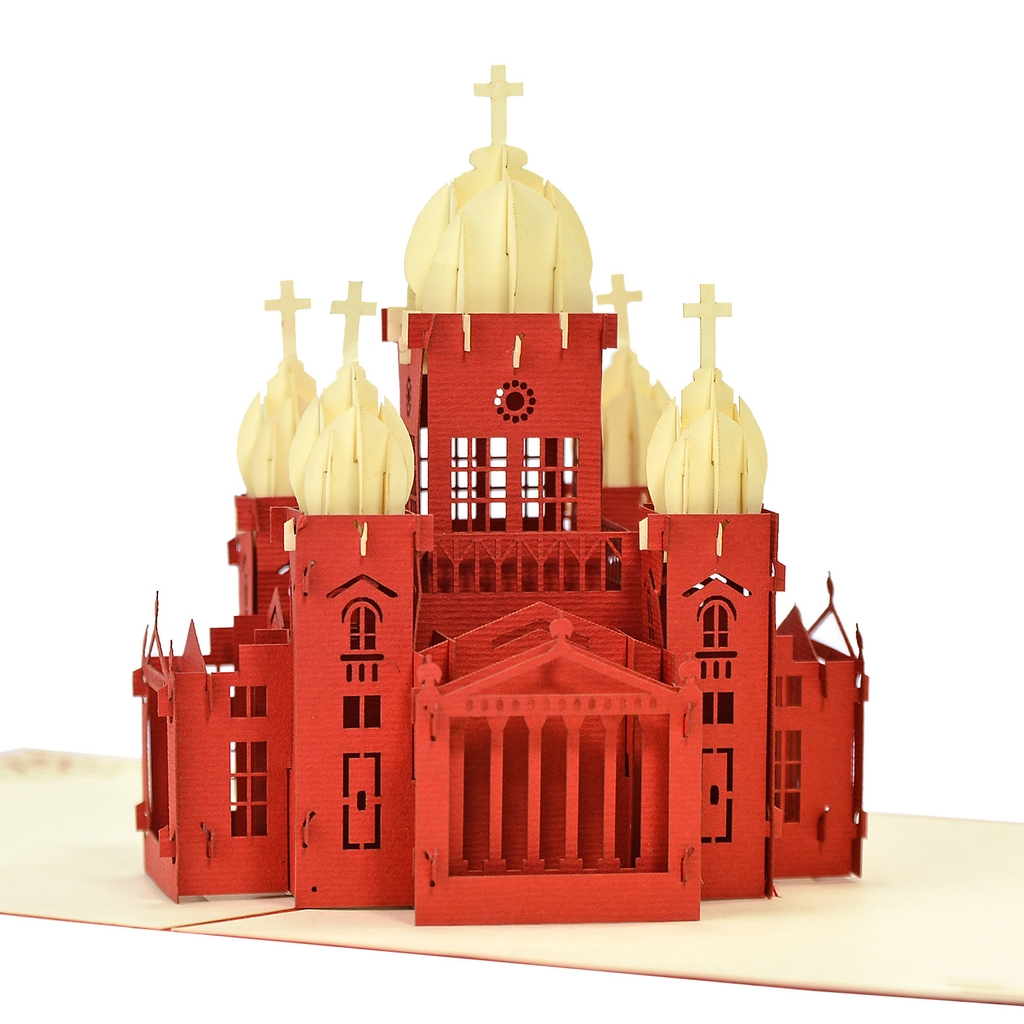 thiệp 3D hình nhà thờ