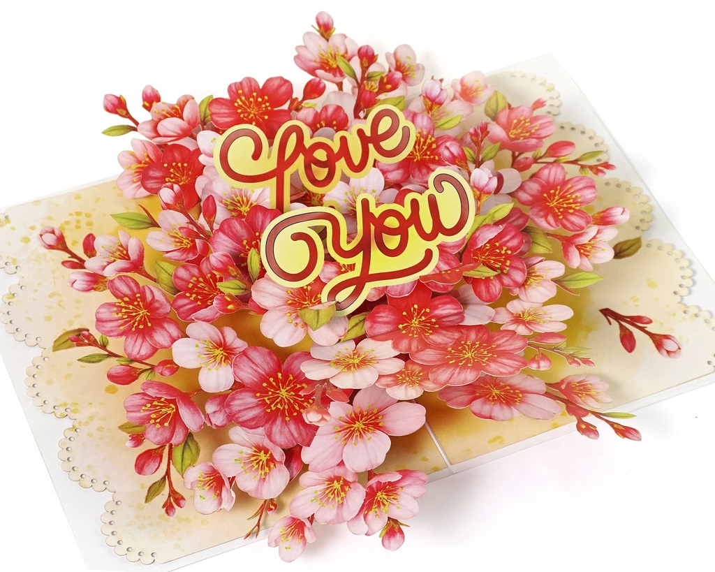 Thiệp 3D Love You chúc mừng ngày Valentine
