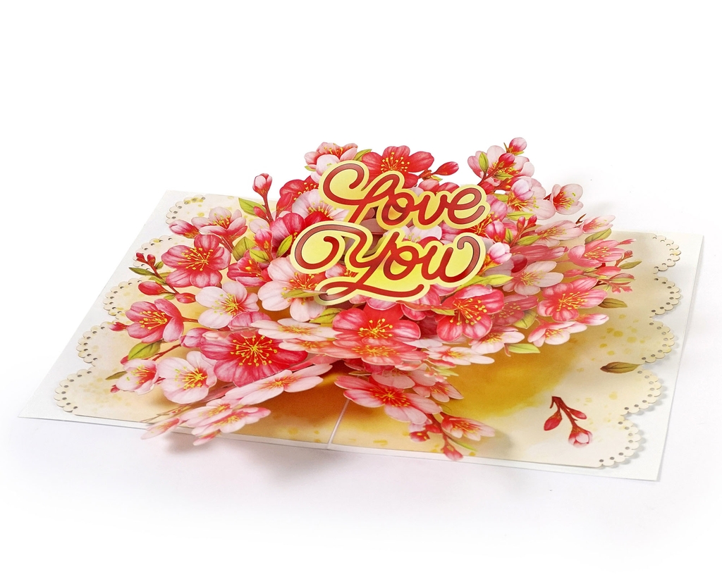 Thiệp 3D Love You chúc mừng ngày Valentine