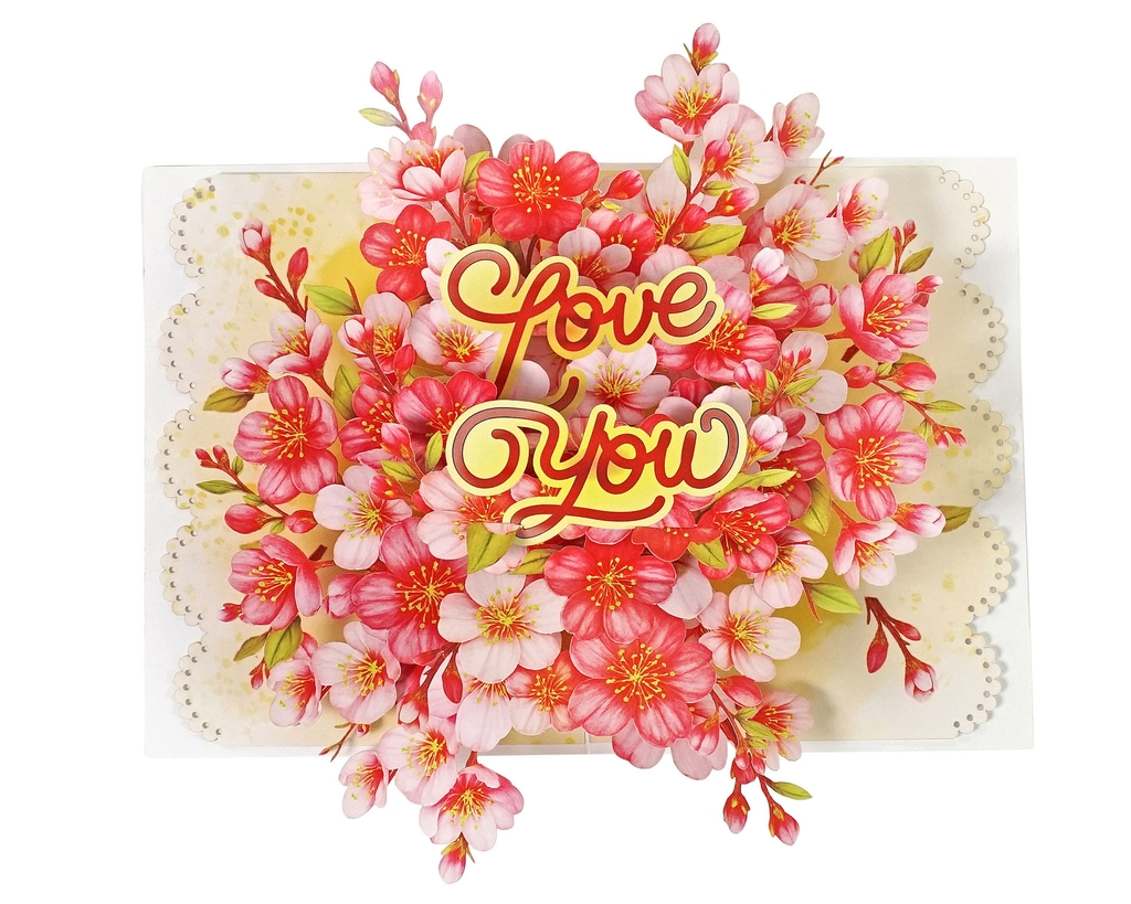 Thiệp 3D Love You chúc mừng ngày Valentine