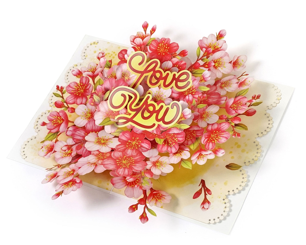 Thiệp 3D Love You chúc mừng ngày Valentine
