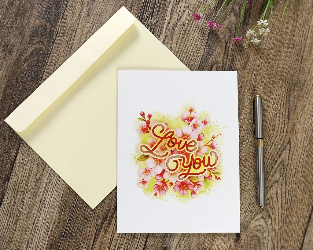 Thiệp 3D Love You chúc mừng ngày Valentine