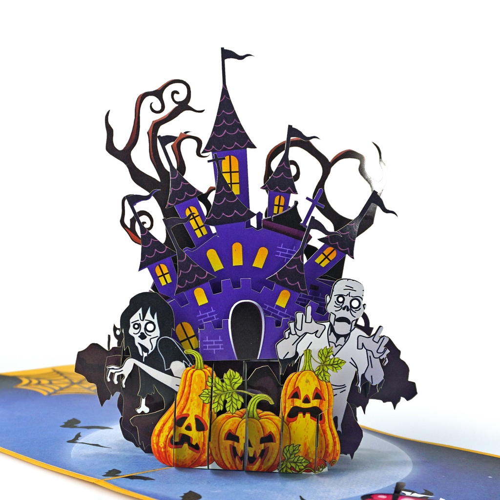 thiệp Halloween chúc mừng 3D