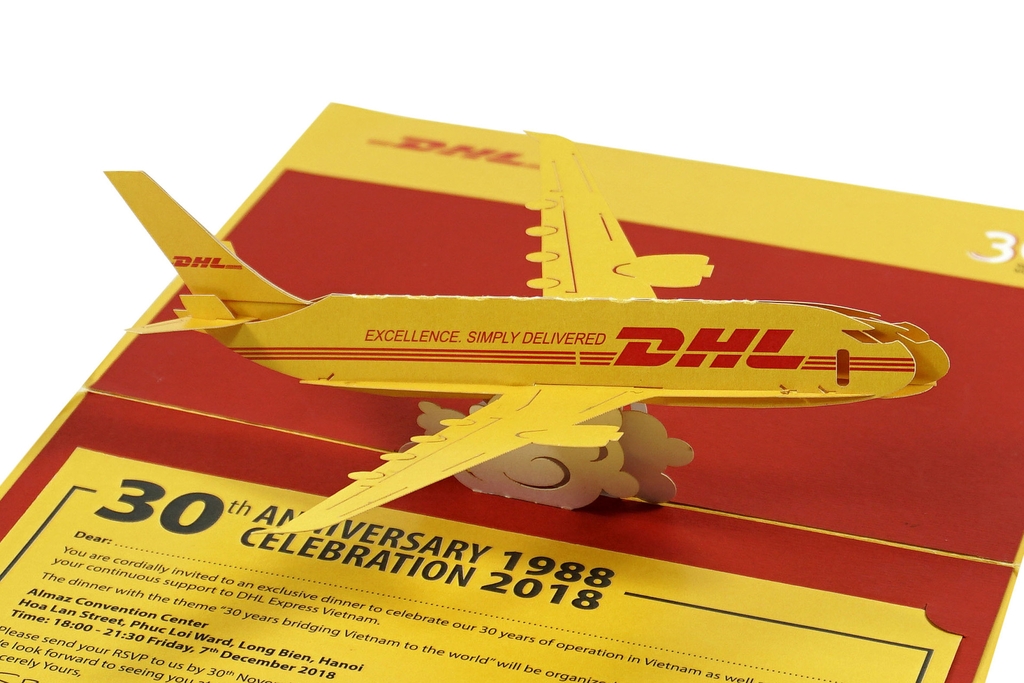 thiệp mời 3D DHL Logistic