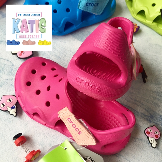 Giày sandal Crocs Swiftwater cho bé màu Hồng Đậm