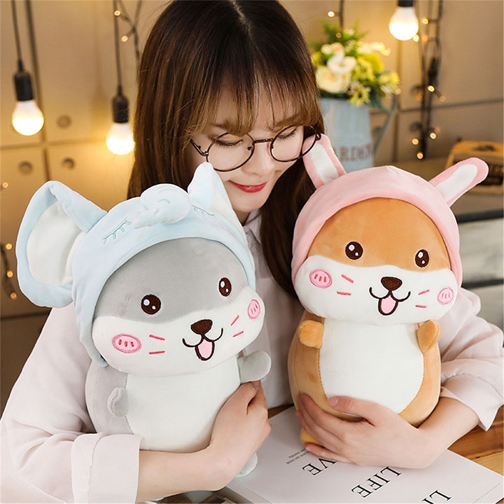 THÚ NHỒI BÔNG CHUỘT HAMSTER ĐỘI NÓN DỄ THƯƠNG