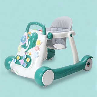 Xe tập đi cho bé gấp gọn Chilux Walk G hình cá heo có đèn, nhạc 3 màu: Hồng, Xám, Xanh Lá