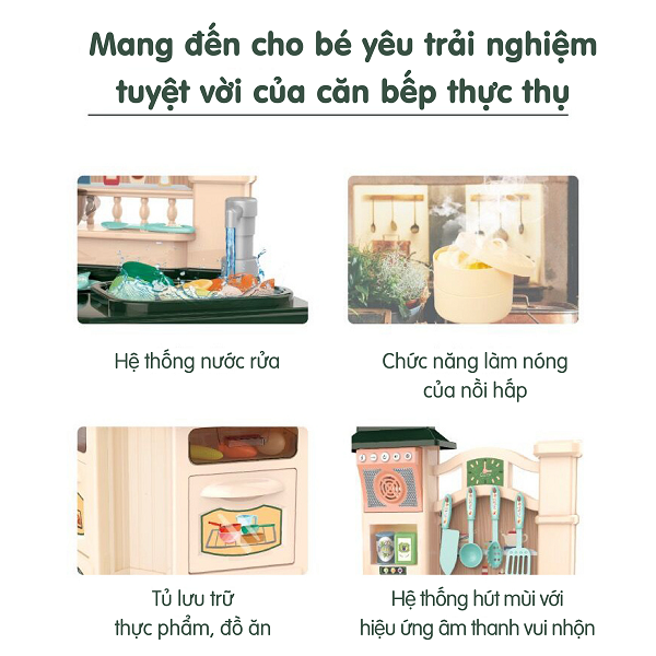 Bộ đồ chơi nhà bếp CAYABE size lớn (cao 77 mét) cho bé học chơi nấu ăn