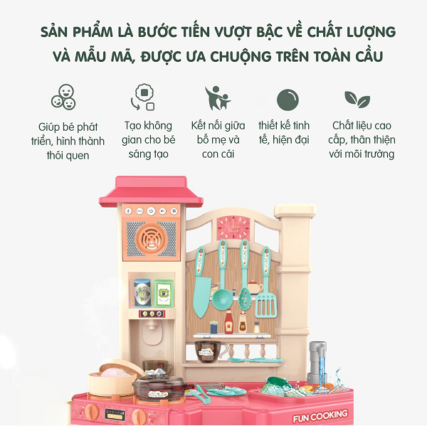 Bộ đồ chơi nhà bếp CAYABE size lớn (cao 77 mét) cho bé học chơi nấu ăn