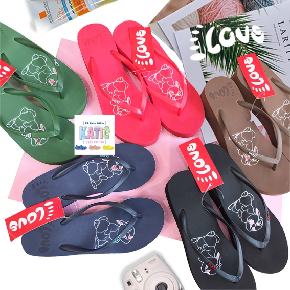 Dép kẹp nữ Feetlove 5 cm xanh lá hình con thỏ