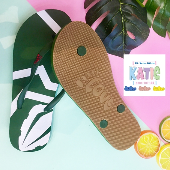 Dép Lào Feetlove 1 cm xanh lá hình con kiến