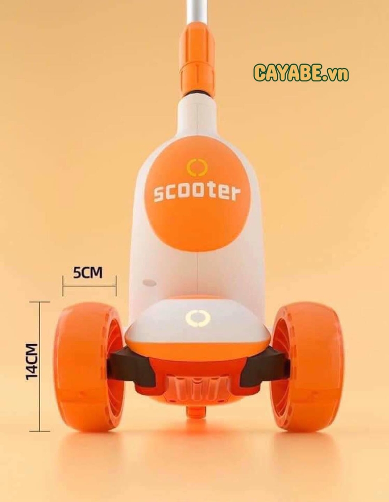 Xe Scooter, bập bênh, xe chòi chân 3 trong 1 đa năng CAYABE màu vàng