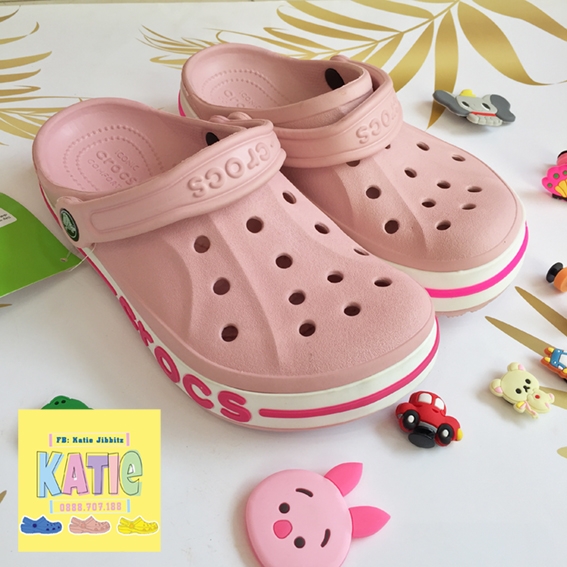 Dép cá sấu Crocs Baya màu Hồng Nhạt