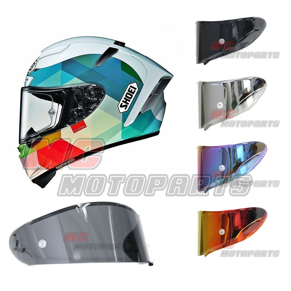 Kính chắn gió nón bảo hiểm Shoei Helmet X14 tráng gương bạc