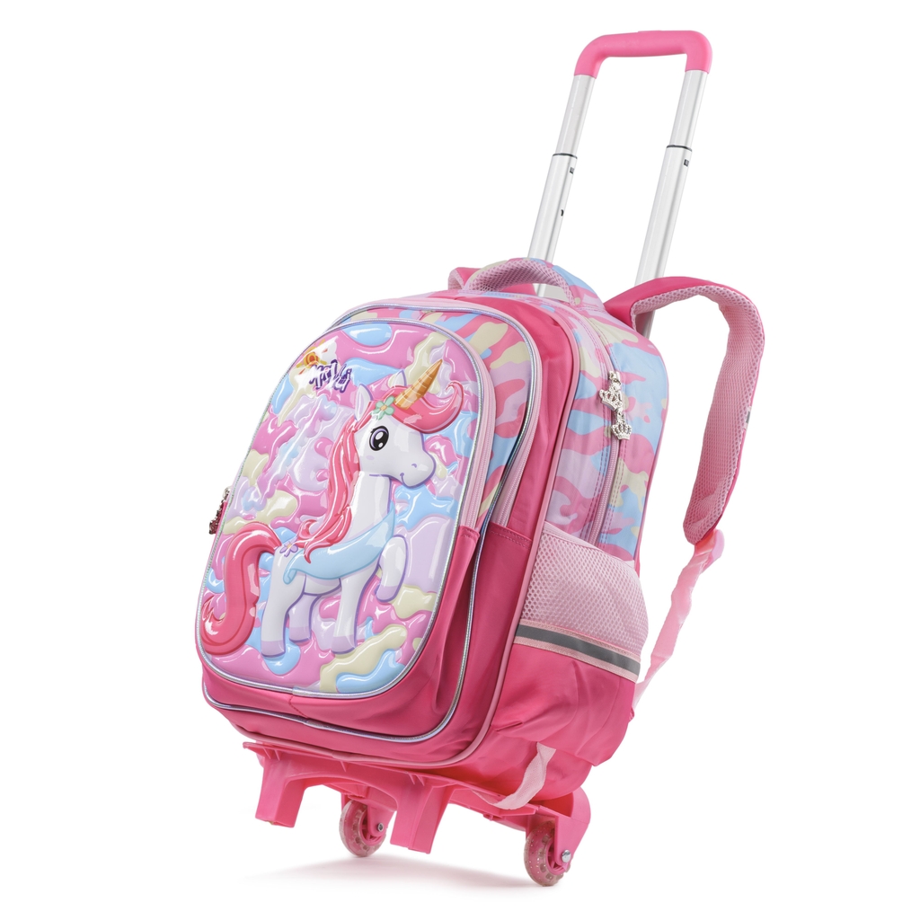 Ba lô kéo trẻ em ngựa Pony/ kỳ lân Unicorn màu hồng mã 861