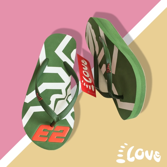 Dép Lào Feetlove 3 cm xanh lá hình con kiến