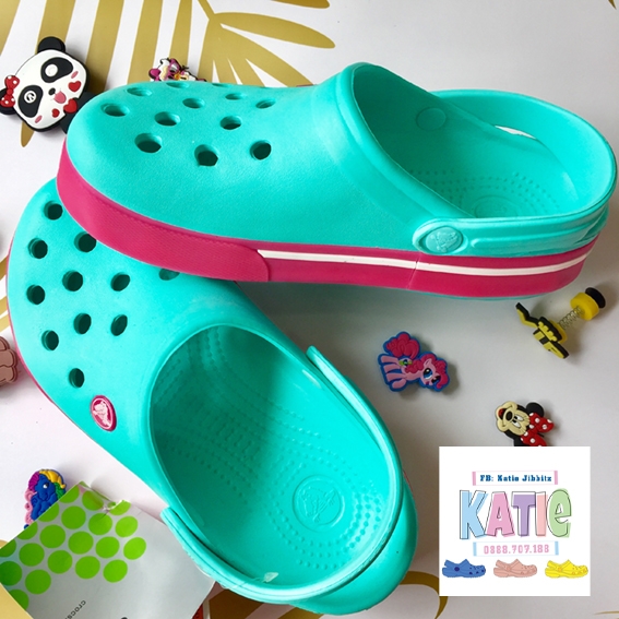 Dép cá sấu Crocs Band 2.5 màu Xanh đế Hồng