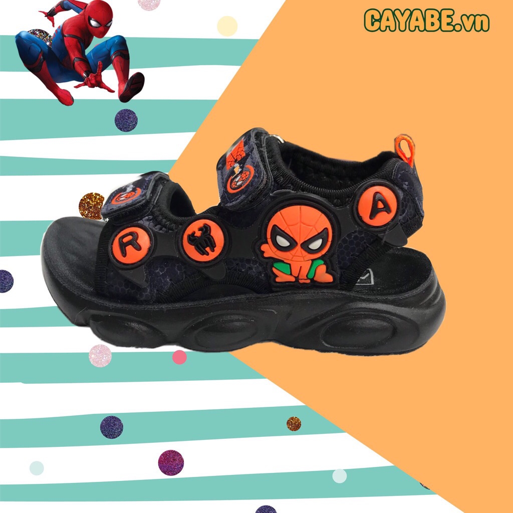 Giày sandal trẻ em người nhện Spiderman xanh đen